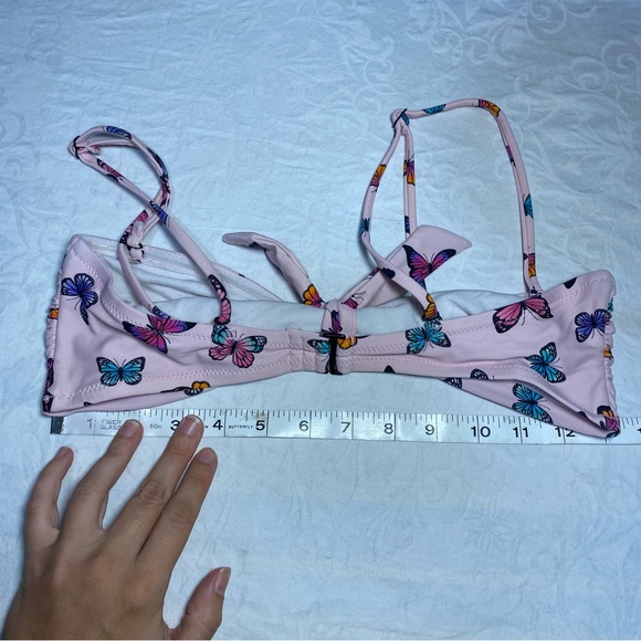 Cute Butterfly Bikini Top Women’s Small Strapless Multi Waist Pastel Pink Small - Picture 4 of 10